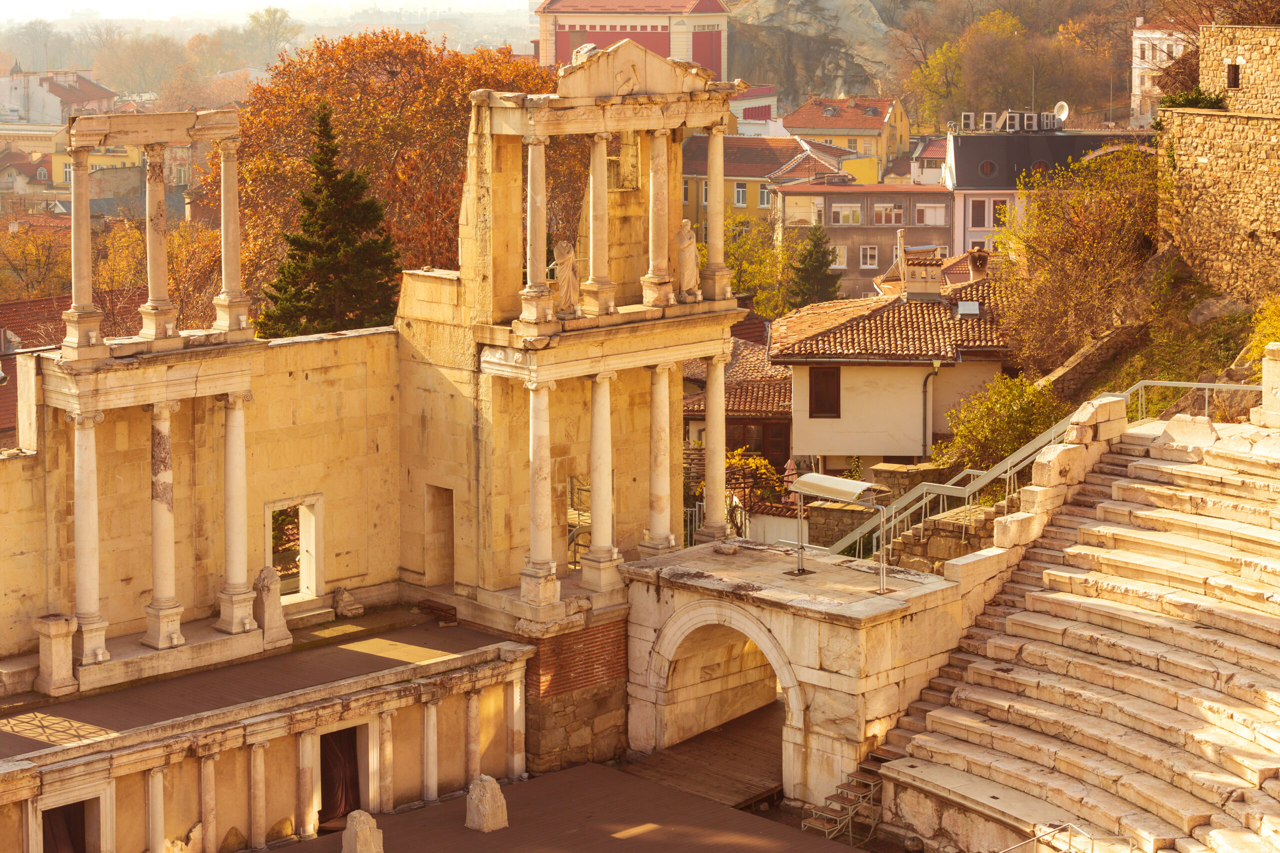 Ancient roman amphitheatre in Bulgaria.